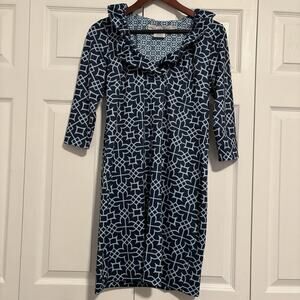 Women’s Gretchen Scott Blue Print Stretch Dress Size Small